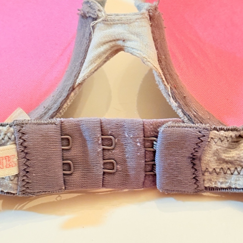 PINK Victoria's Secret Gray and Pink Push-Up Bra - Picture 6 of 8